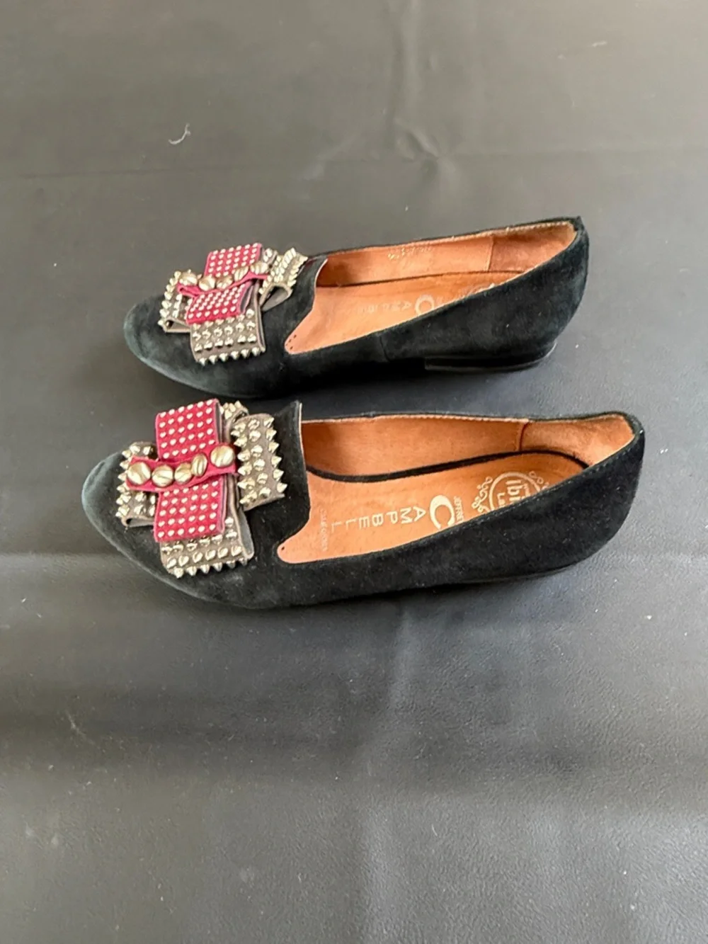 Jeffrey Campbell Ibiza Studded Suede Loafers Black Slip-On Flats Punk Boho EU 39 - Picture 9 of 11